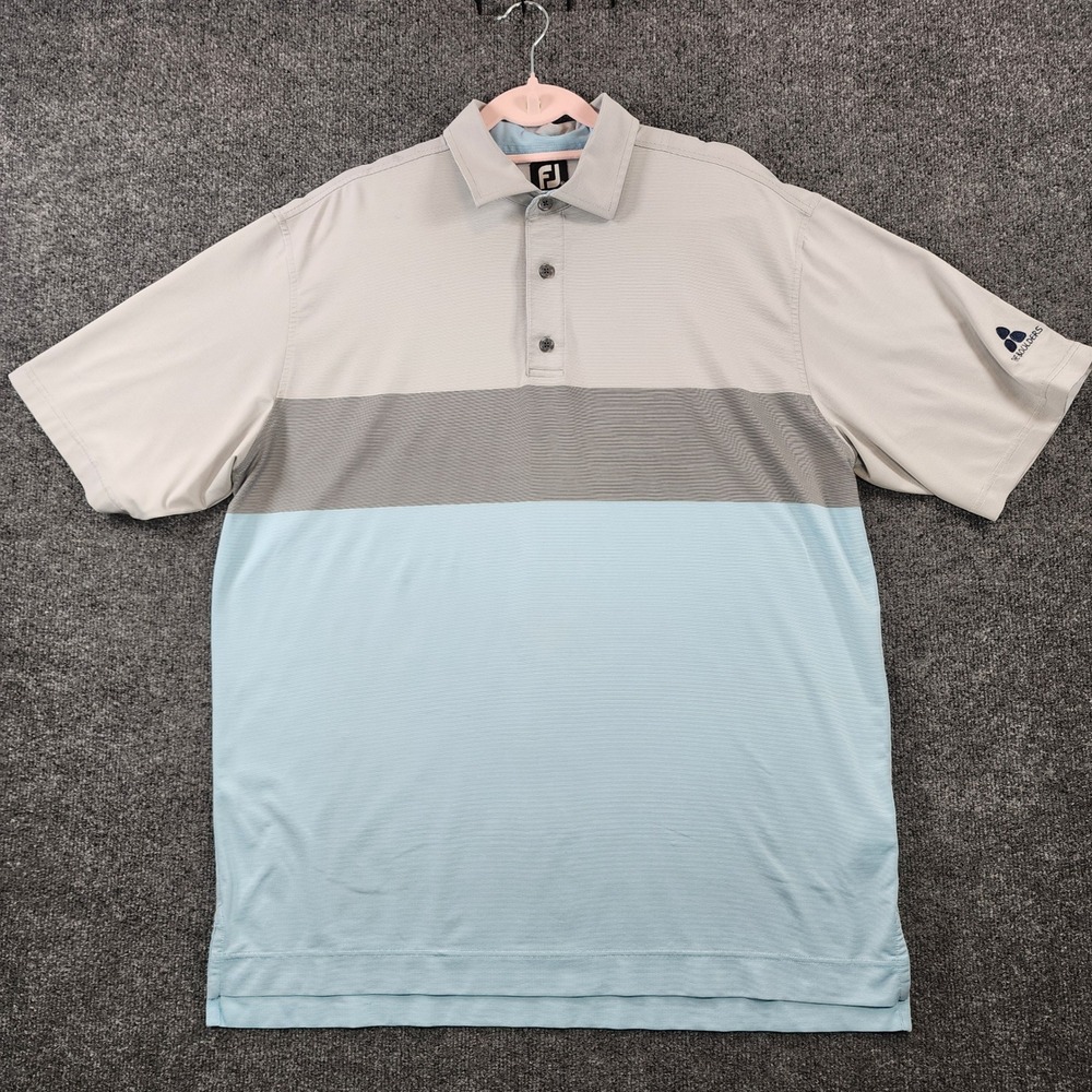 FootJoy Men Coastal Golf Quiet Luxury Preppy Performance Polo Shirt Size XL